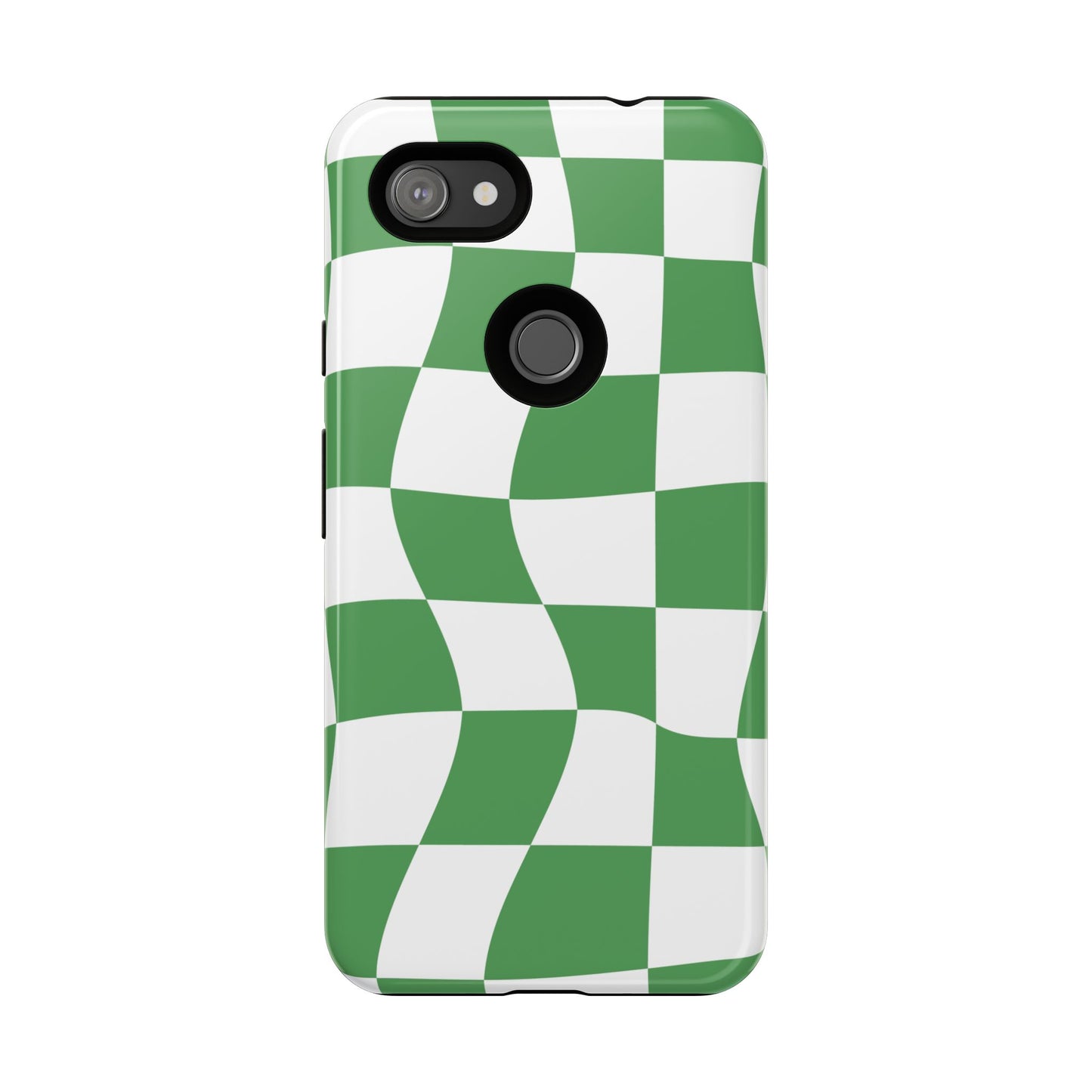 Wavy Green Chequered Tough Case