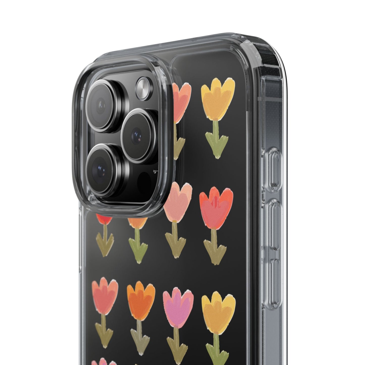 Pastel Flowers Clear Phone Case