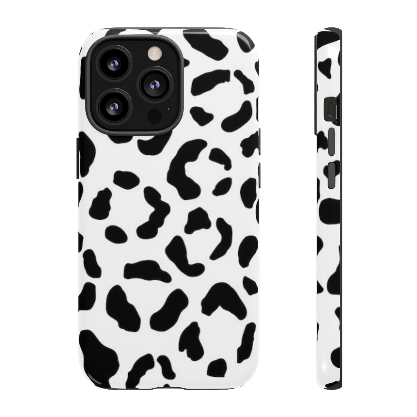 Black and White Leopard Print Tough Case