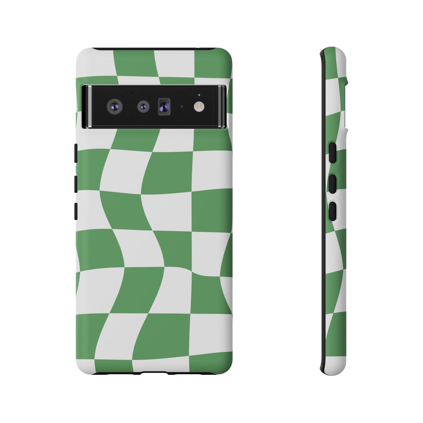 Wavy Green Chequered Tough Case