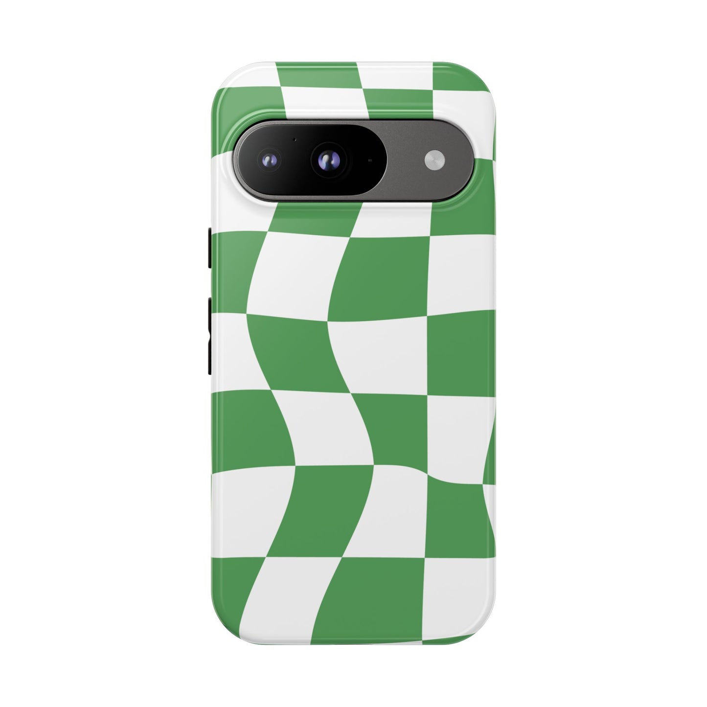Wavy Green Chequered Tough Case