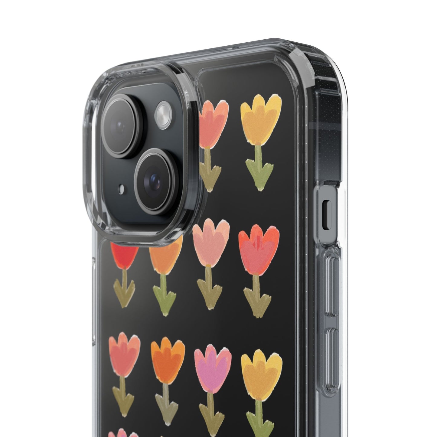 Pastel Flowers Clear Phone Case