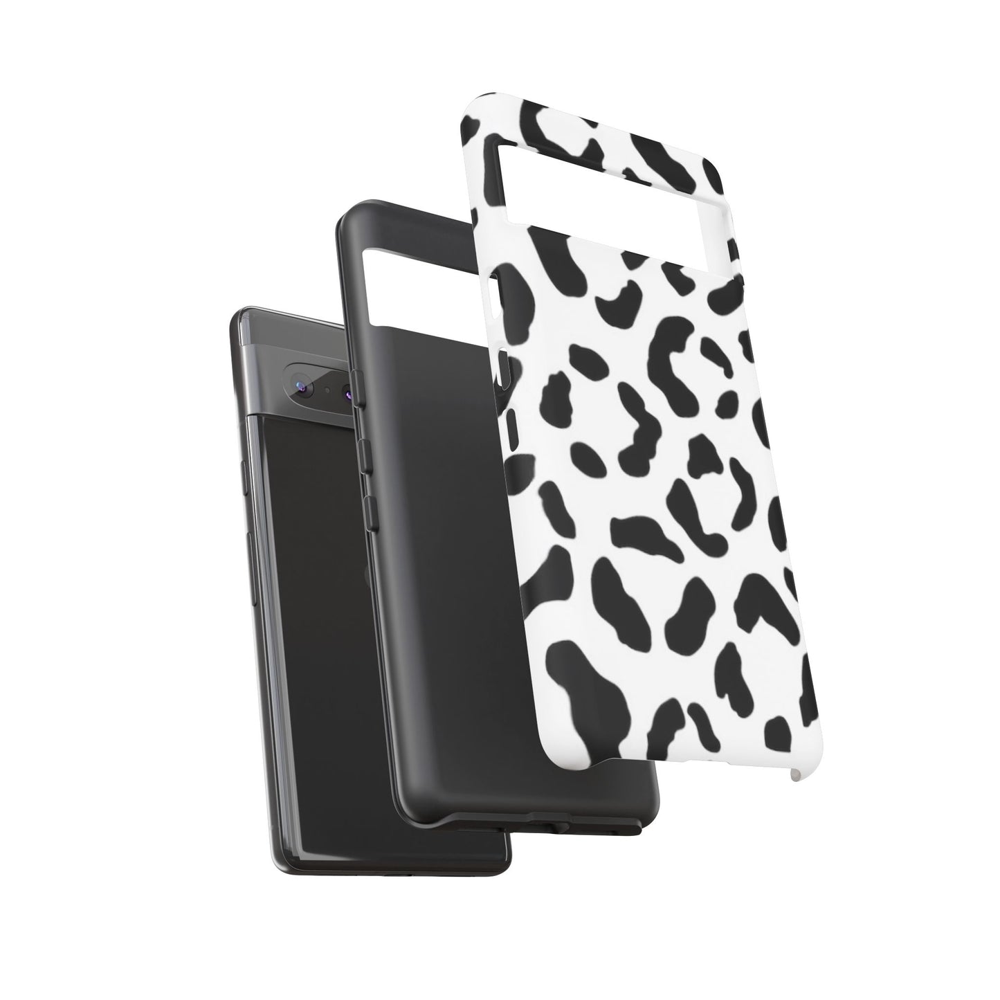 Black and White Leopard Print Tough Case
