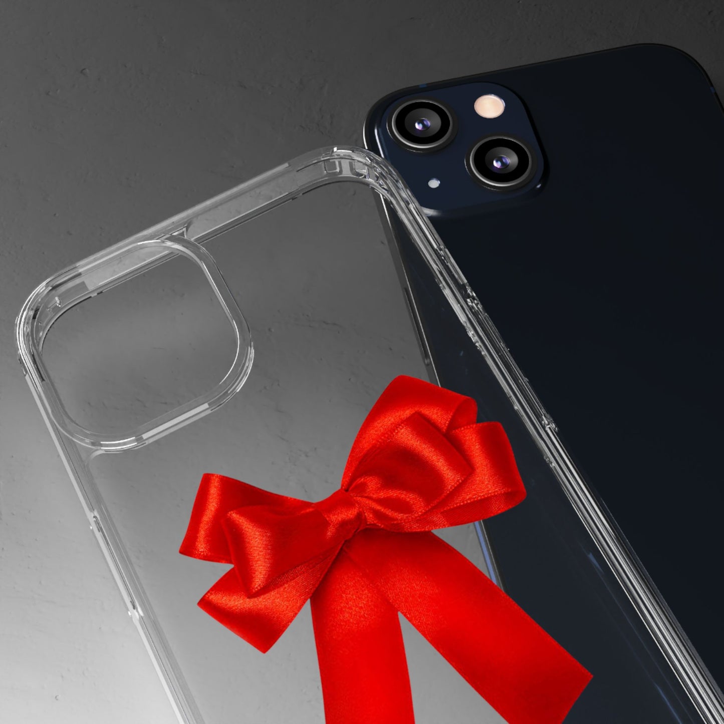 Aesthetic Red Bow Clear Case