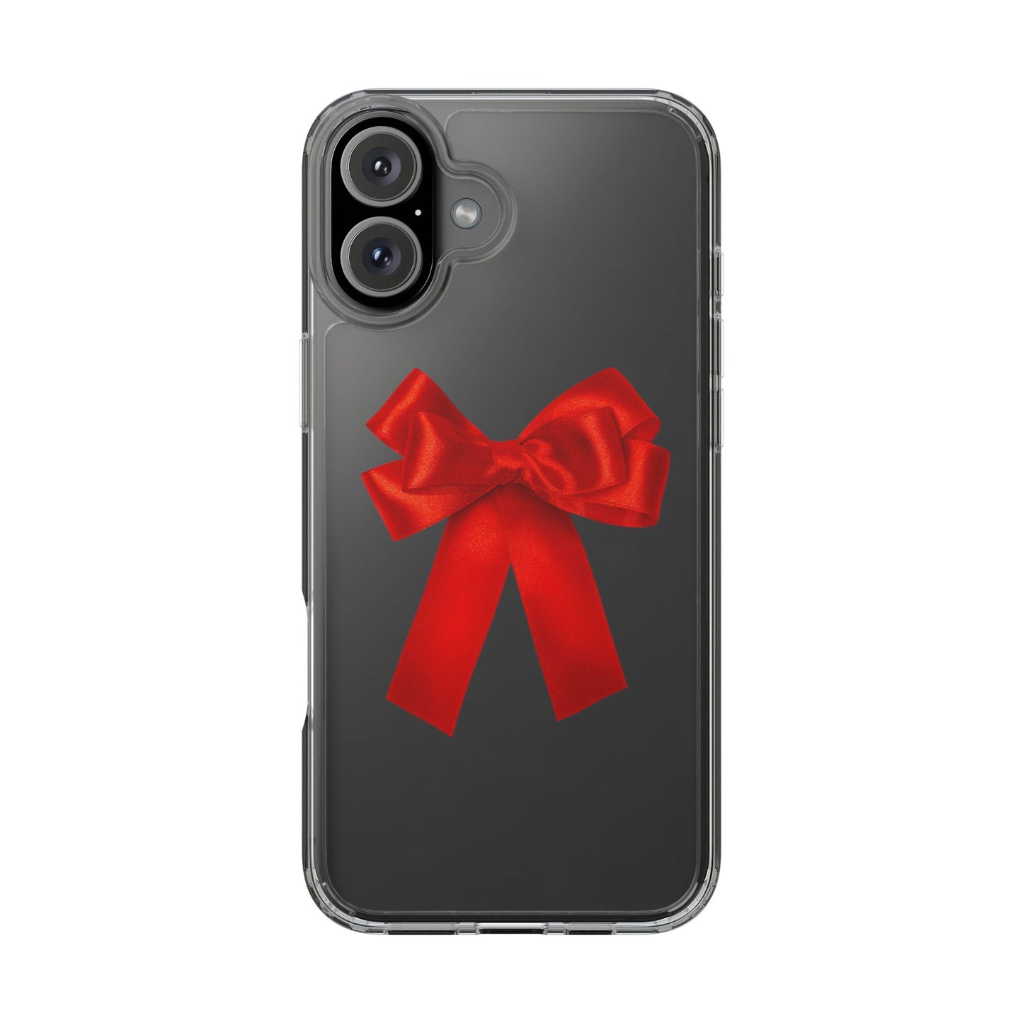 Aesthetic Red Bow Clear Case