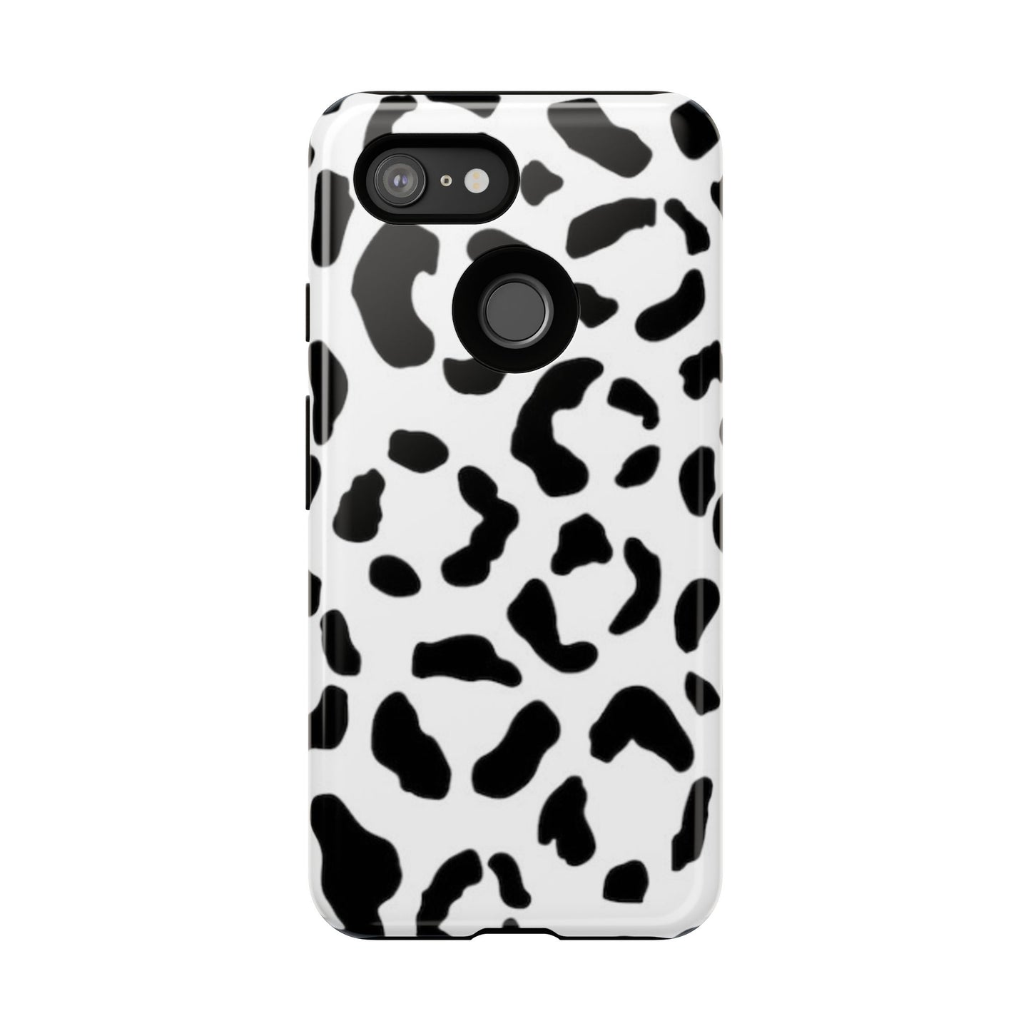 Black and White Leopard Print Tough Case