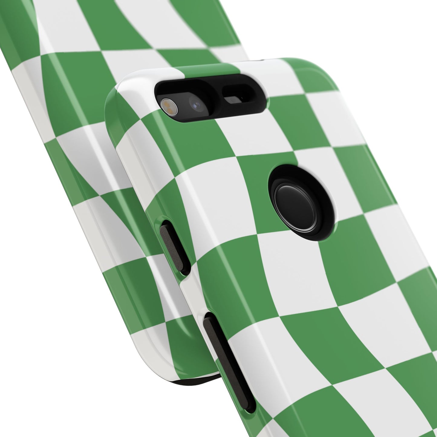 Wavy Green Chequered Tough Case