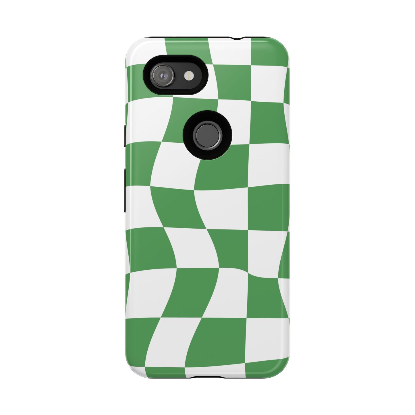 Wavy Green Chequered Tough Case