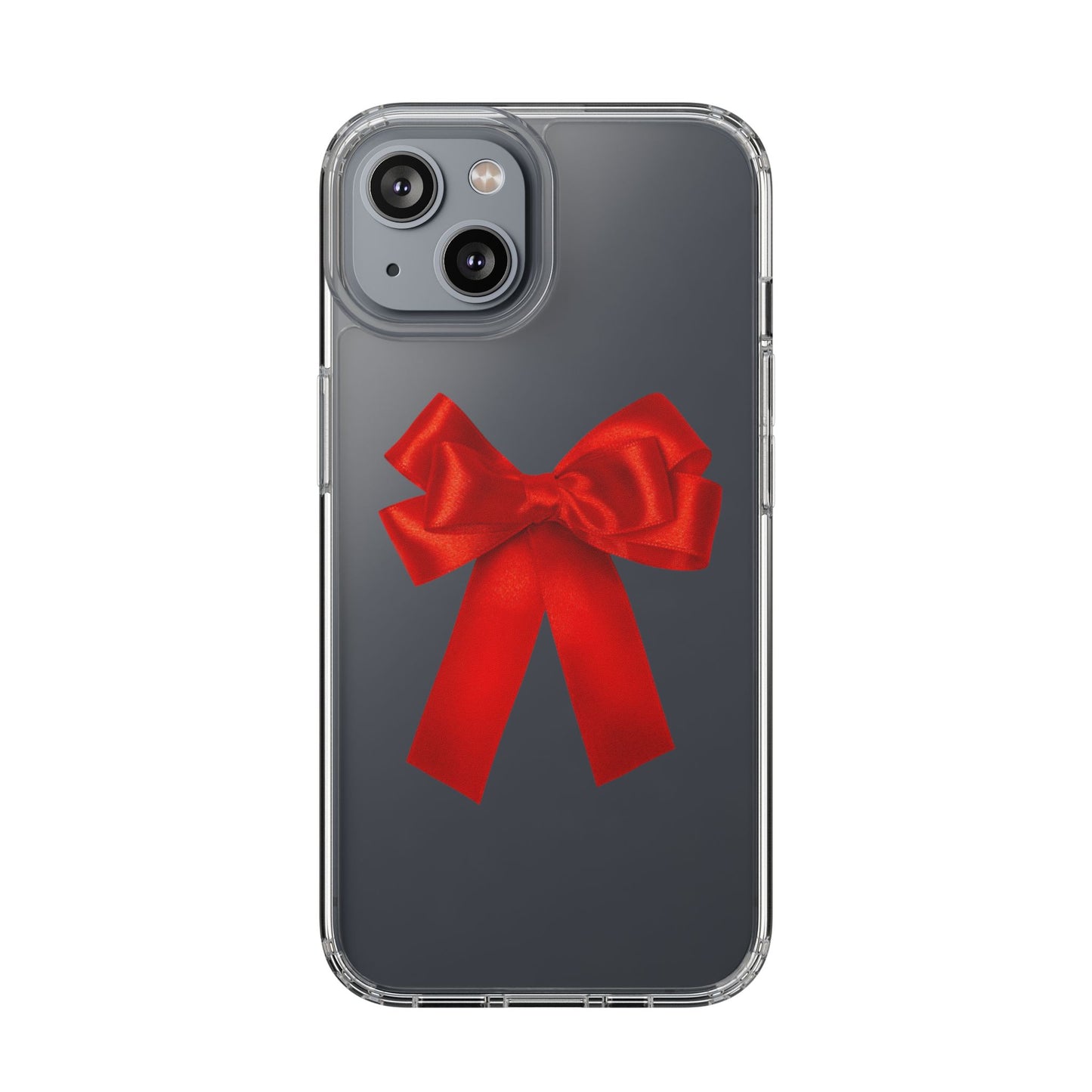 Aesthetic Red Bow Clear Case