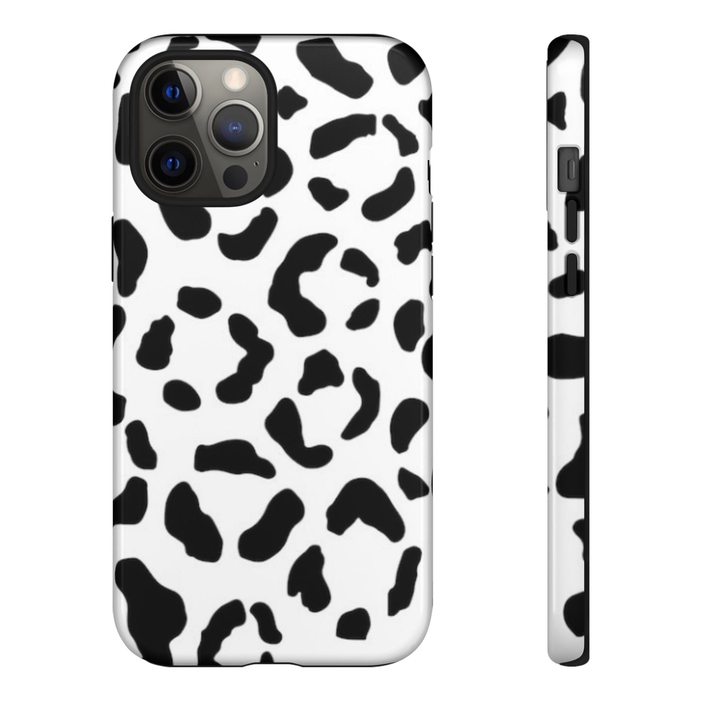 Black and White Leopard Print Tough Case