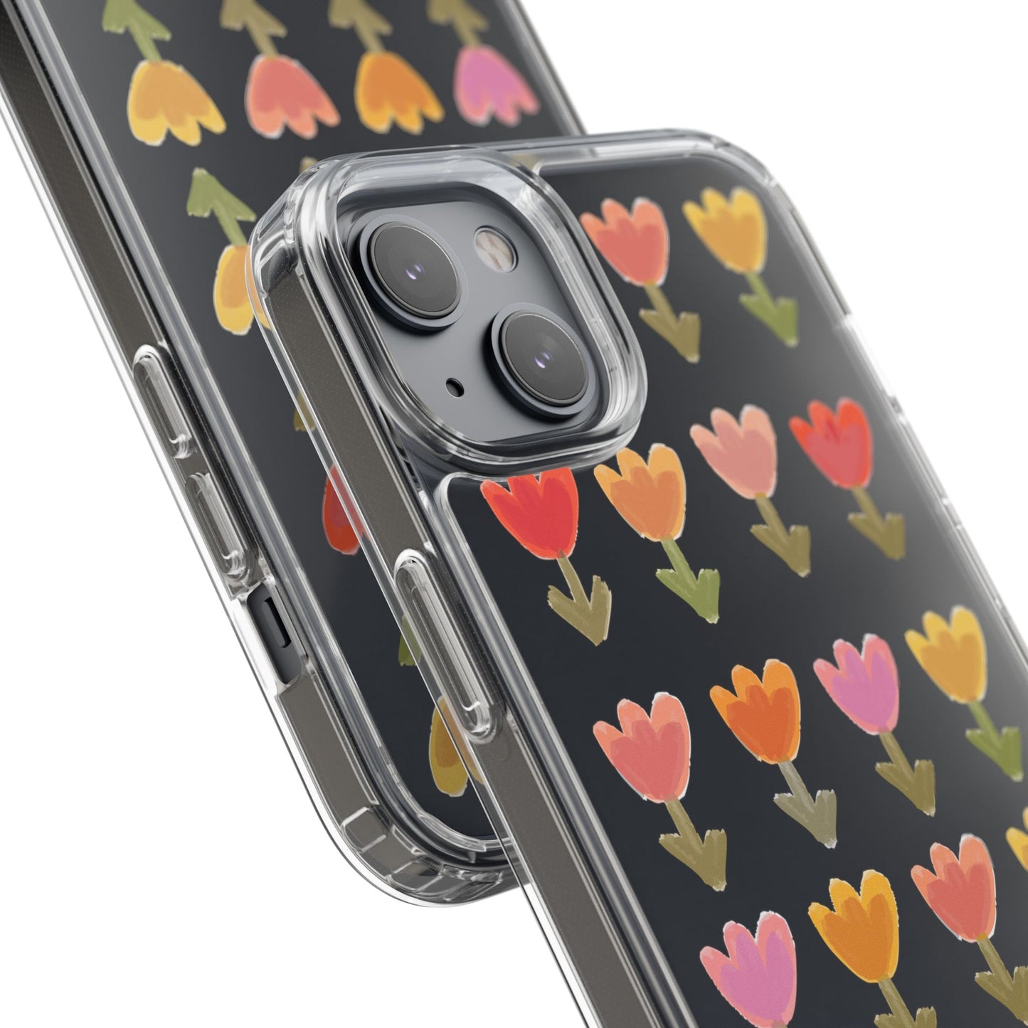 Pastel Flowers Clear Phone Case