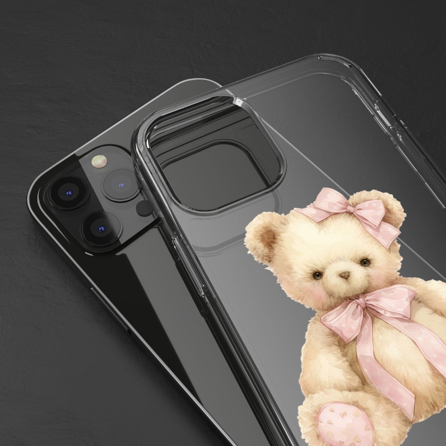 Coquette Teddy Bear Clear Case