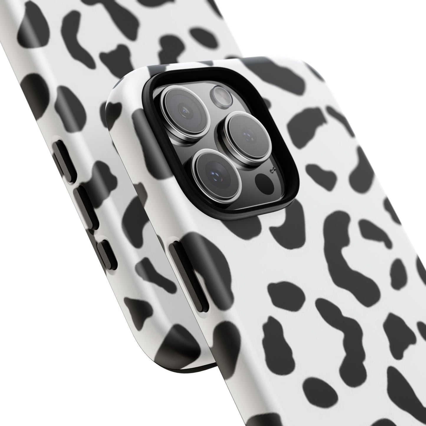 Black and White Leopard Print Tough Case