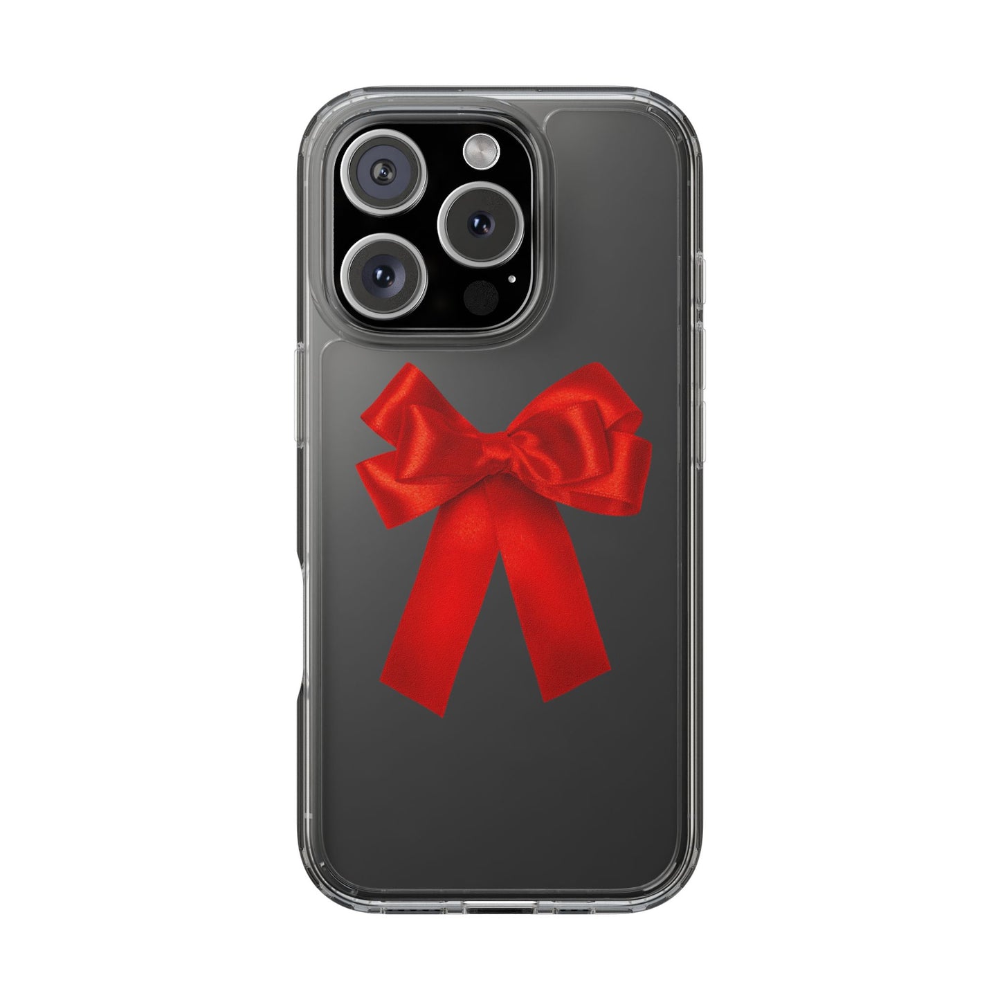 Aesthetic Red Bow Clear Case