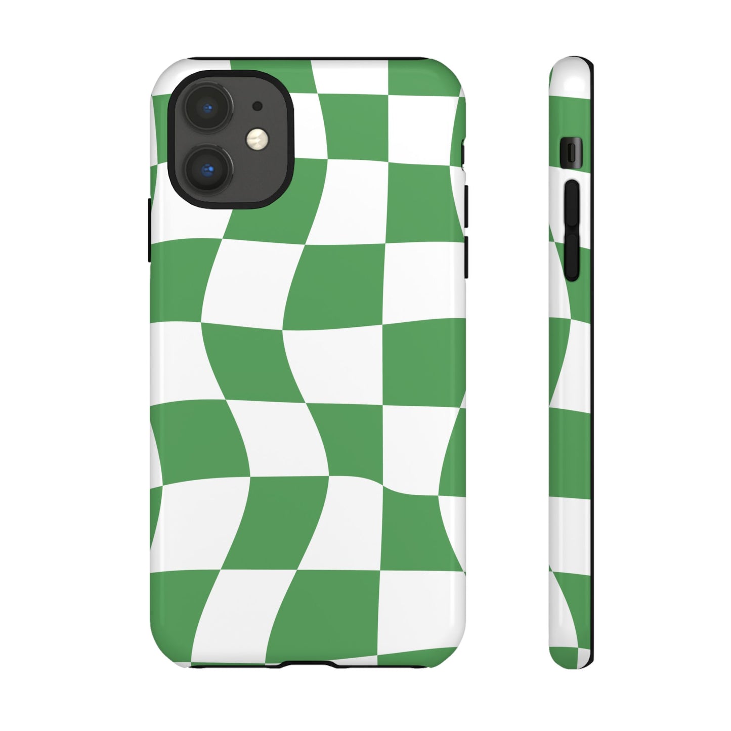 Wavy Green Chequered Tough Case