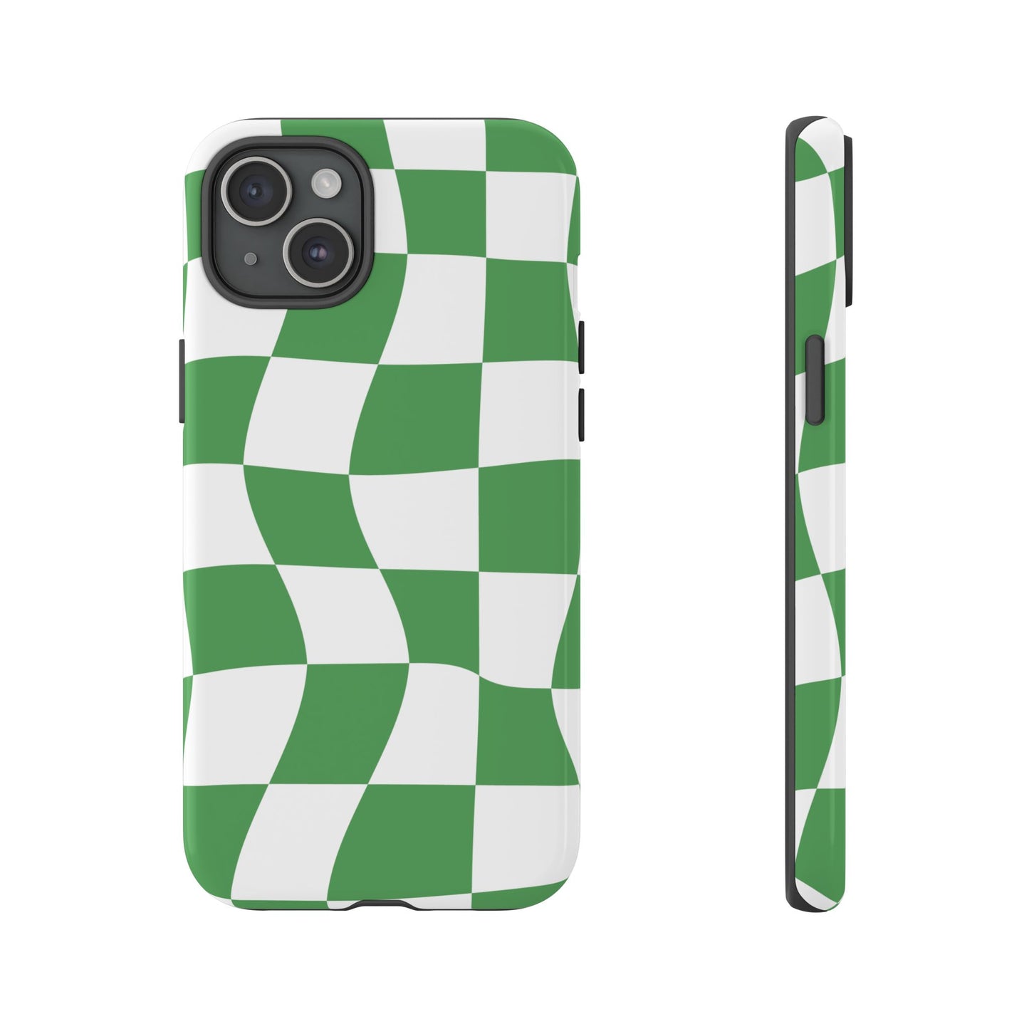 Wavy Green Chequered Tough Case