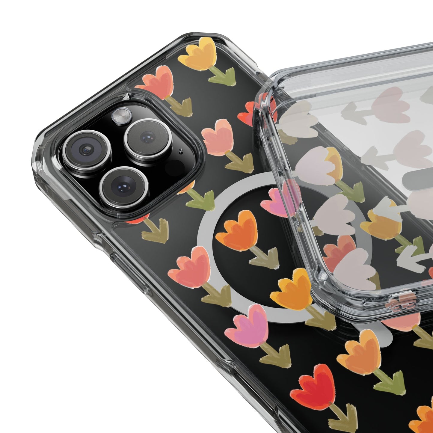 Pastel Flowers Magnetic Clear Impact Cases