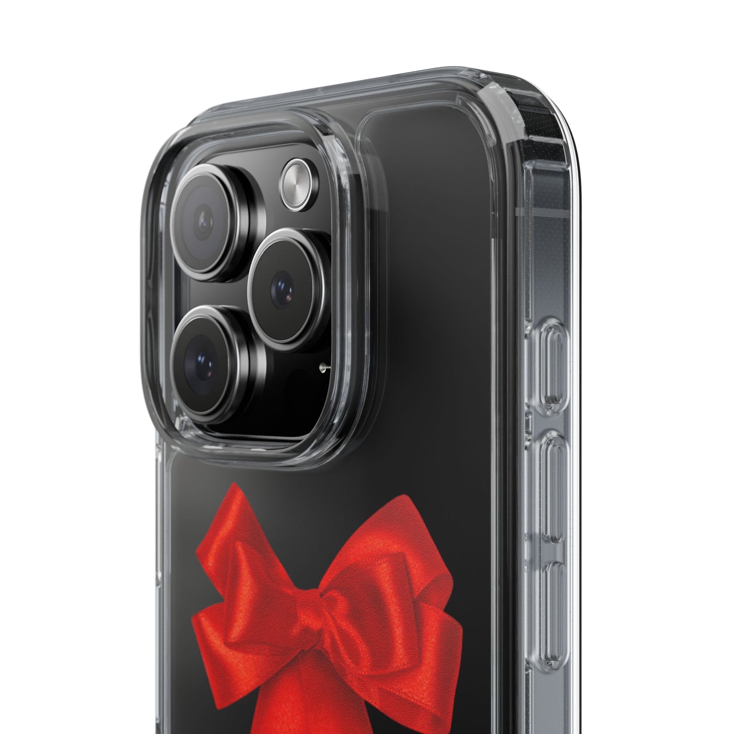 Aesthetic Red Bow Clear Case