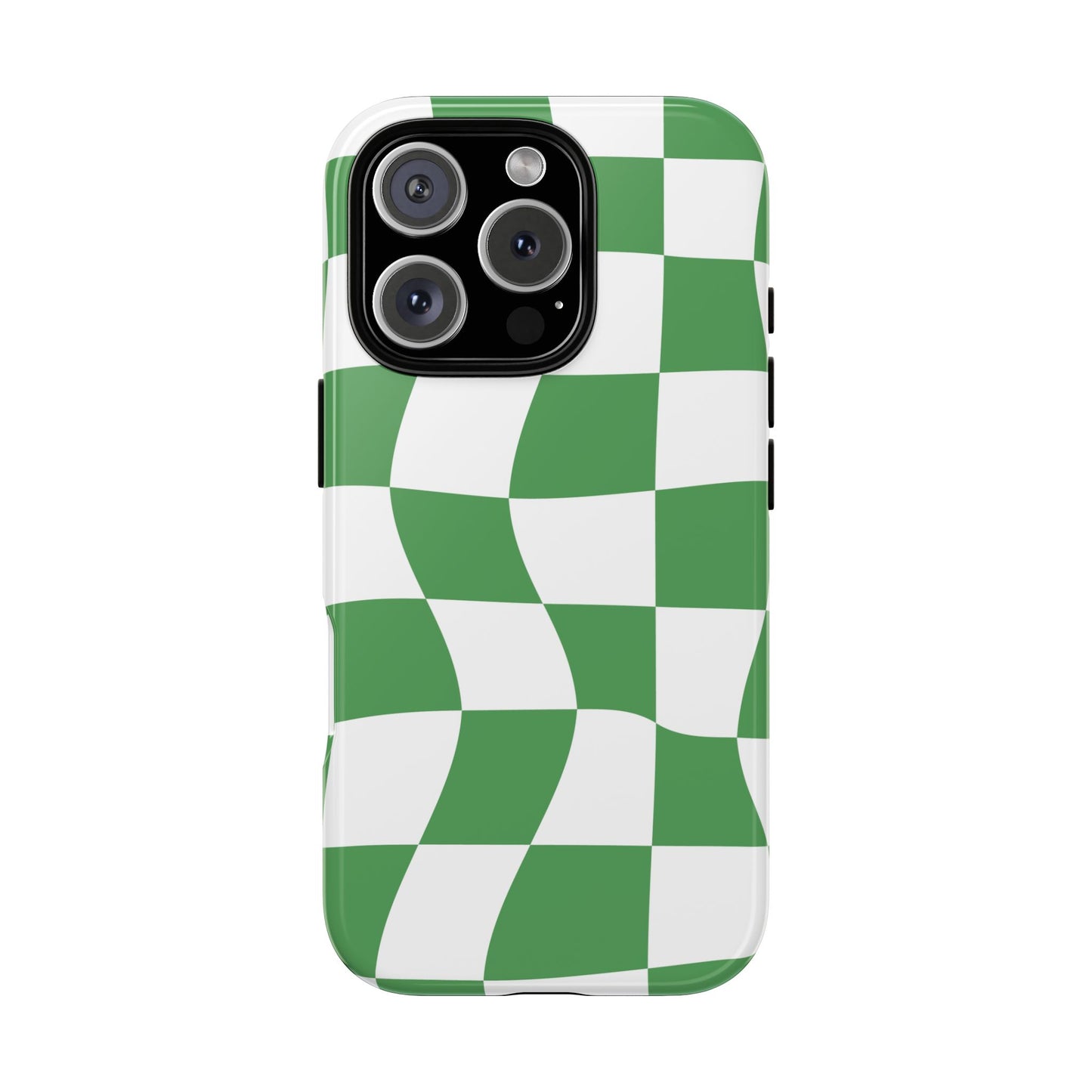 Wavy Green Chequered Tough Case