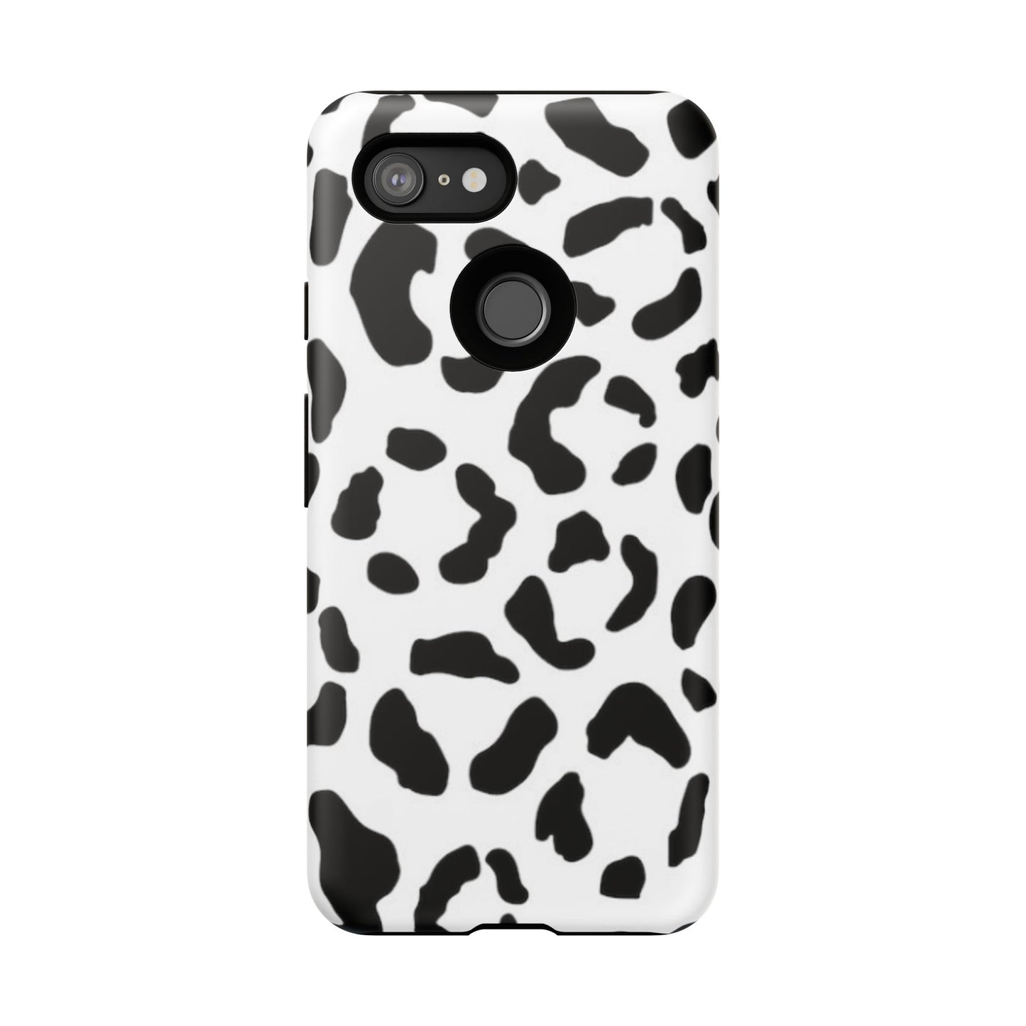 Black and White Leopard Print Tough Case