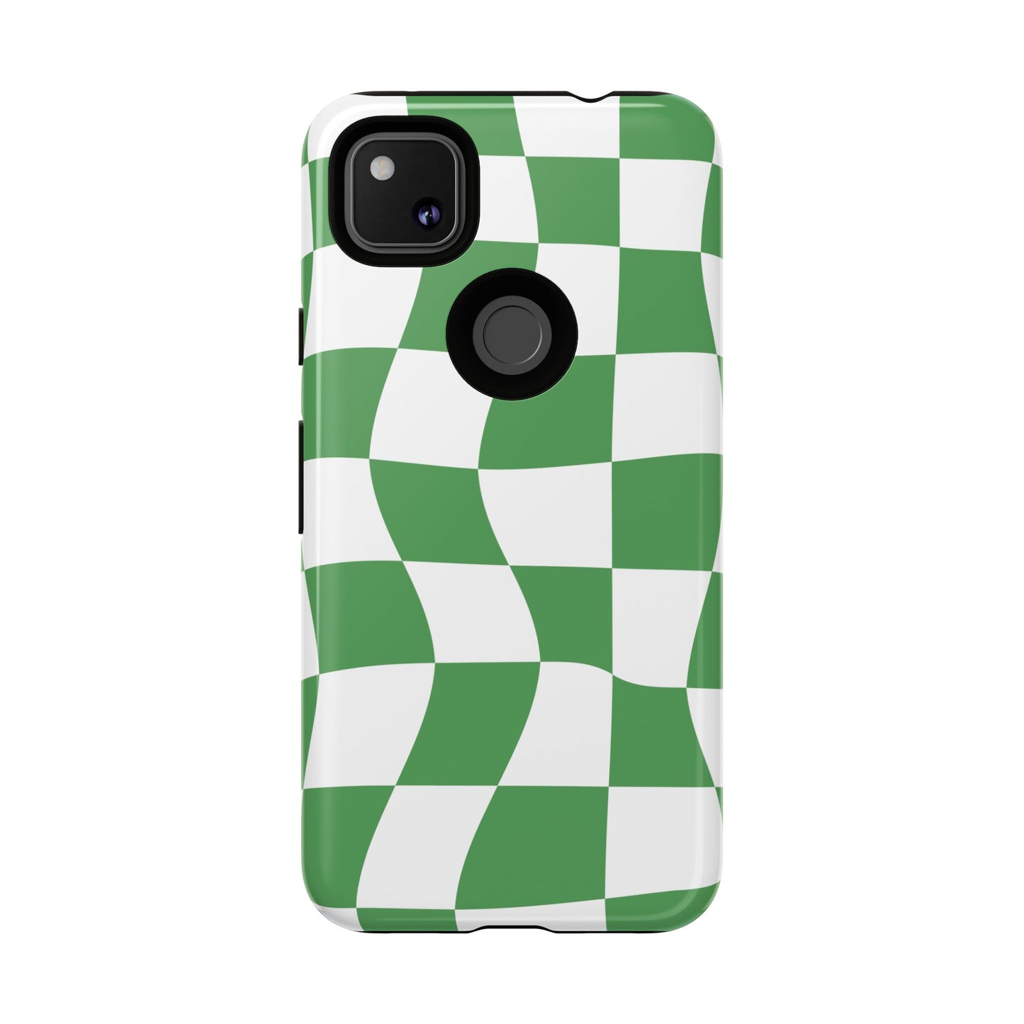 Wavy Green Chequered Tough Case