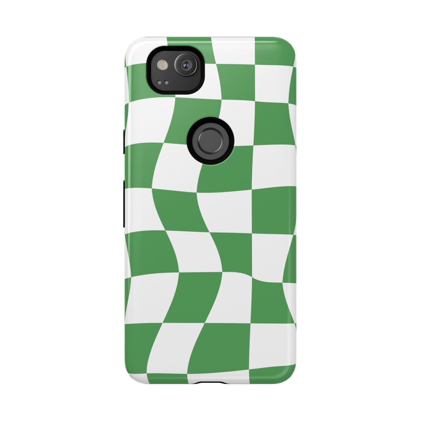 Wavy Green Chequered Tough Case