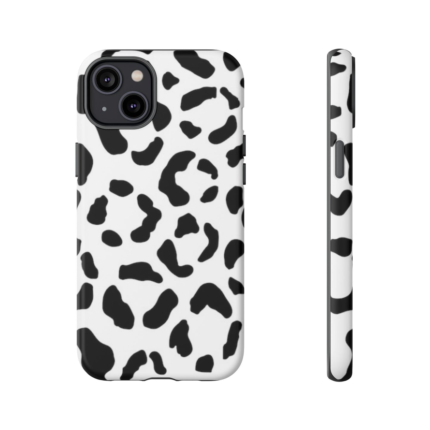 Black and White Leopard Print Tough Case
