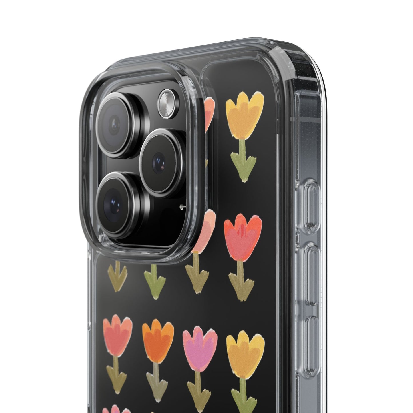 Pastel Flowers Clear Phone Case