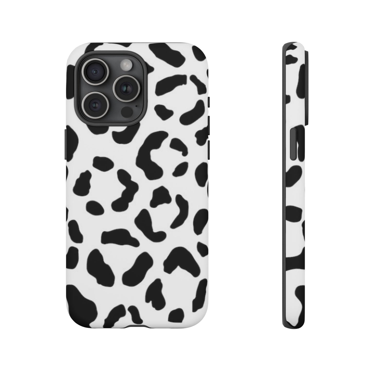 Black and White Leopard Print Tough Case
