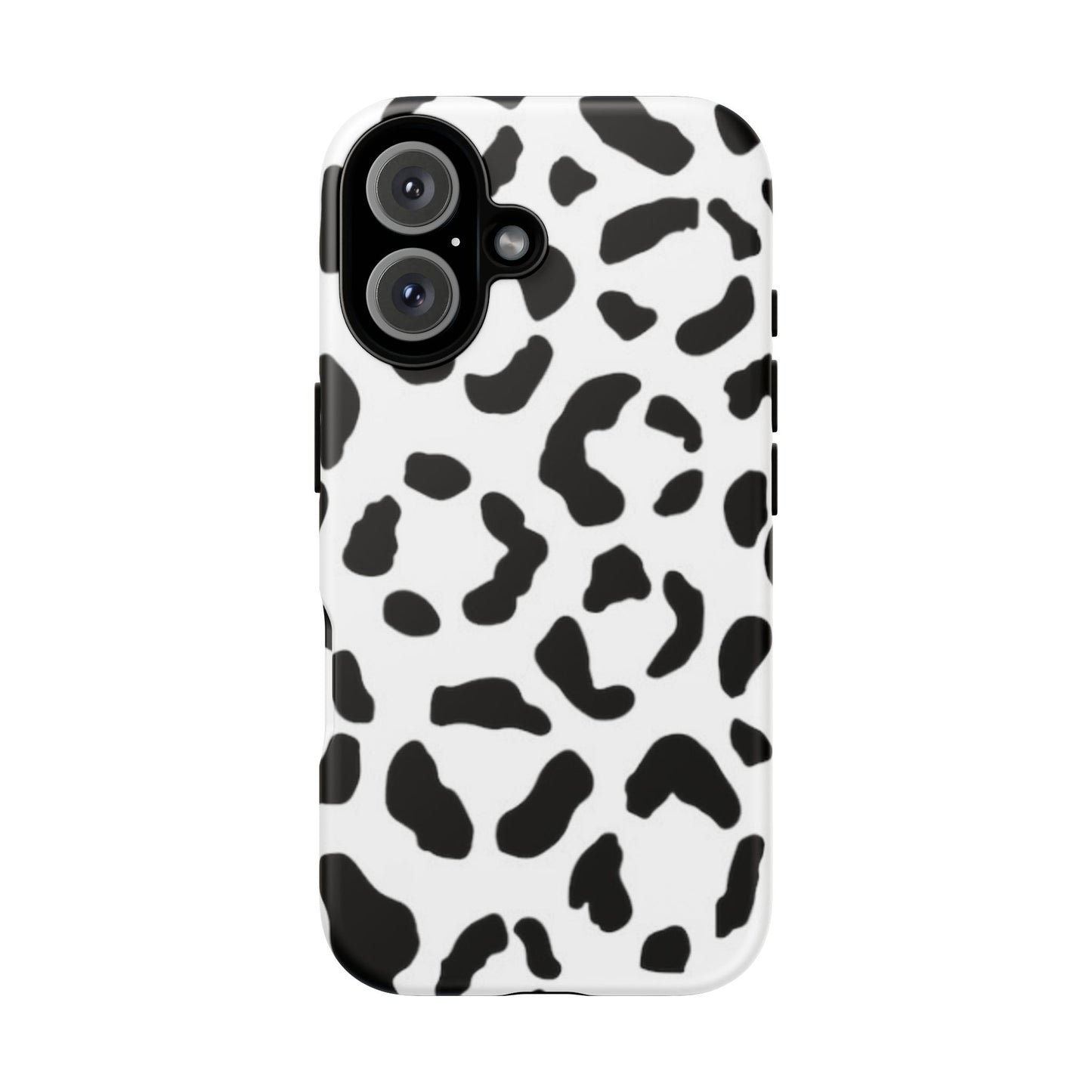 Black and White Leopard Print Tough Case