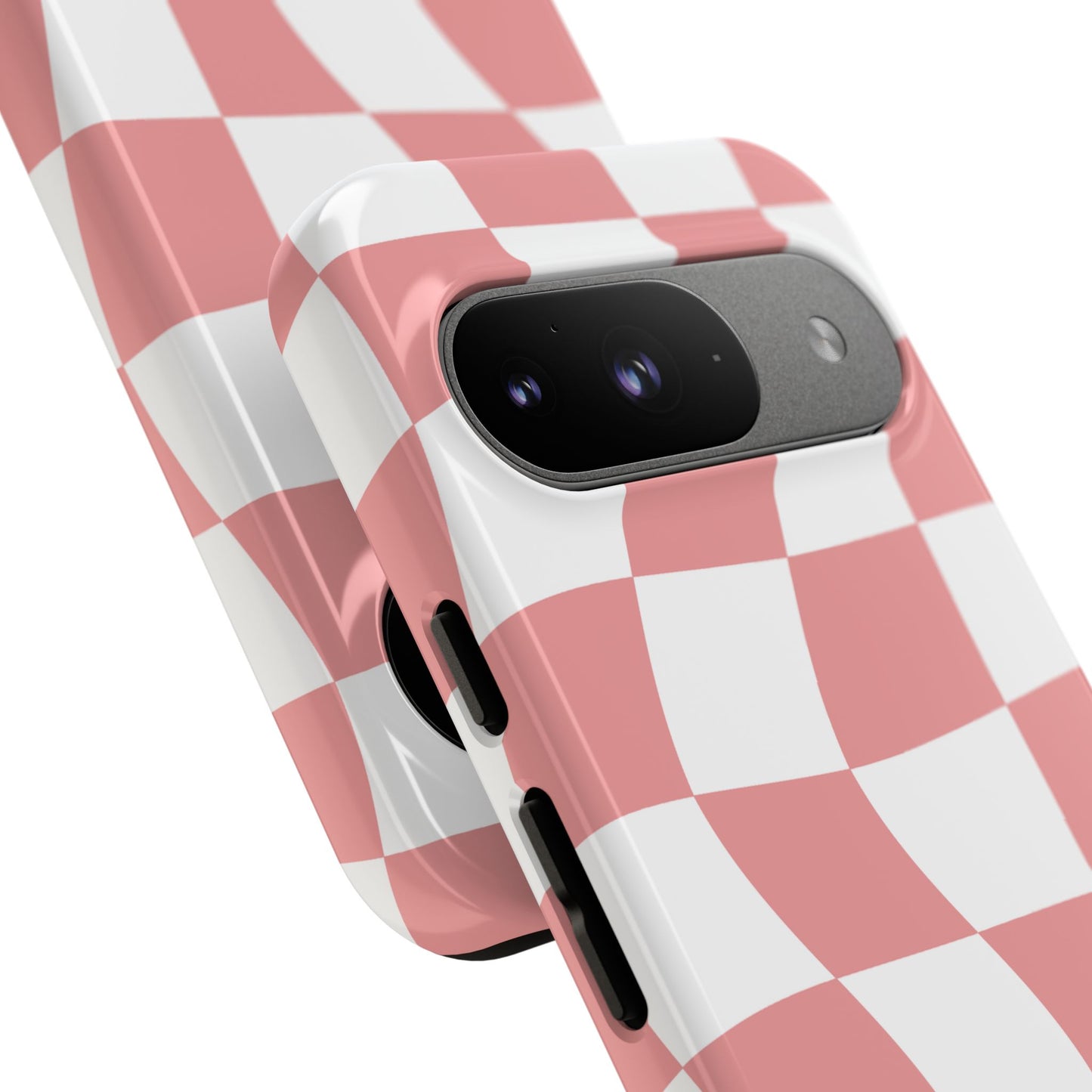 Wavy Pink Chequered Tough Case