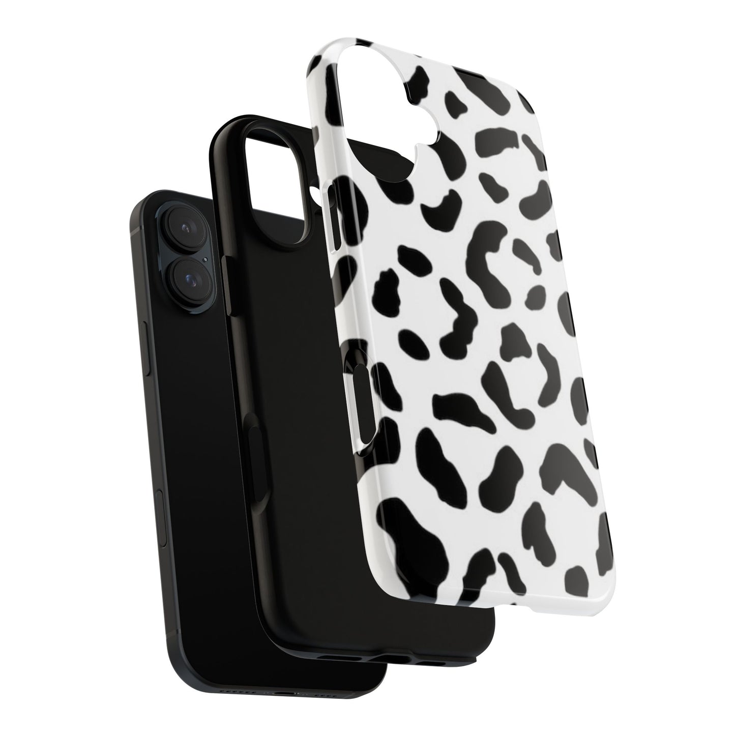 Black and White Leopard Print Tough Case