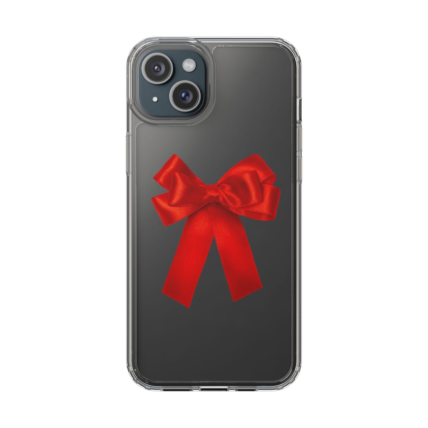 Aesthetic Red Bow Clear Case