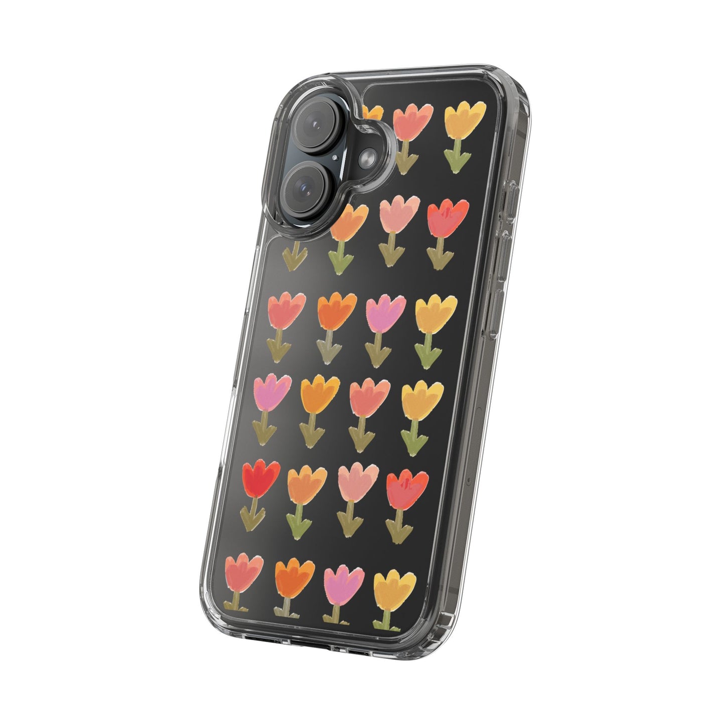 Pastel Flowers Clear Phone Case