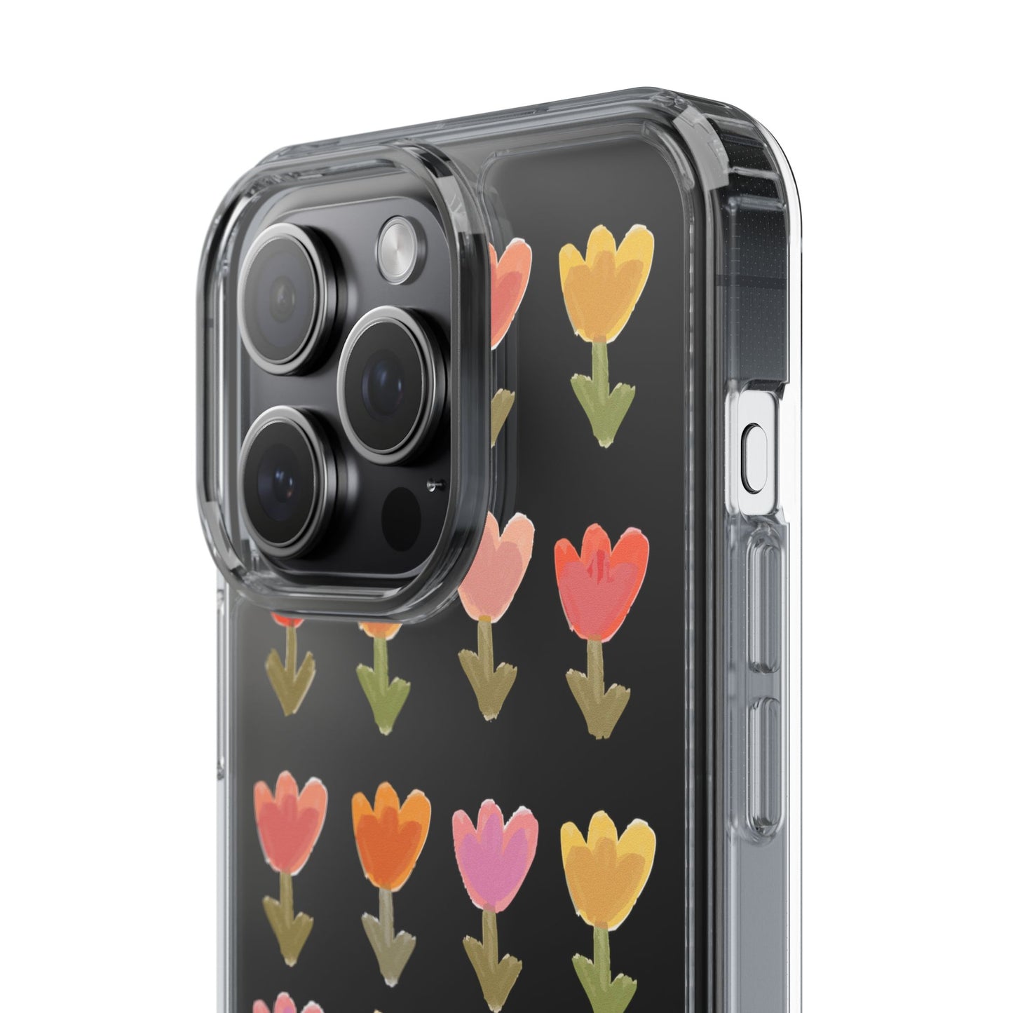 Pastel Flowers Clear Phone Case