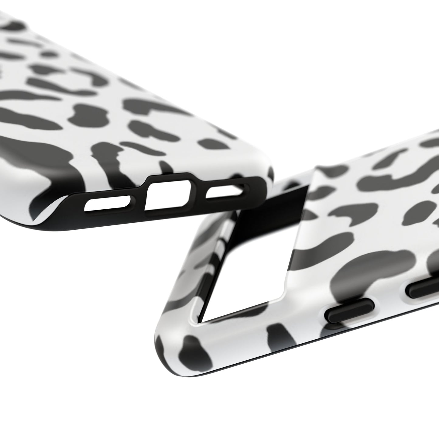 Black and White Leopard Print Tough Case