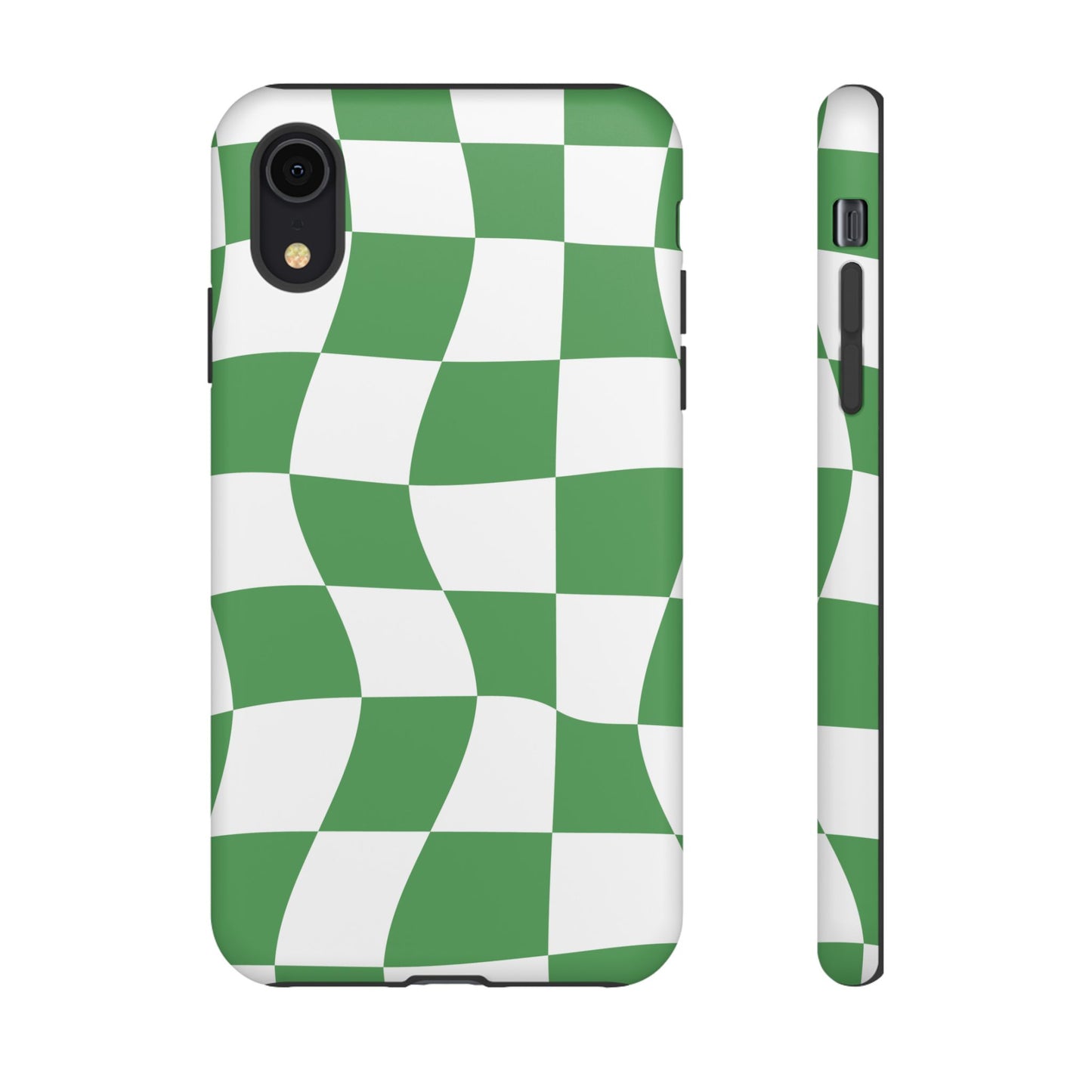 Wavy Green Chequered Tough Case