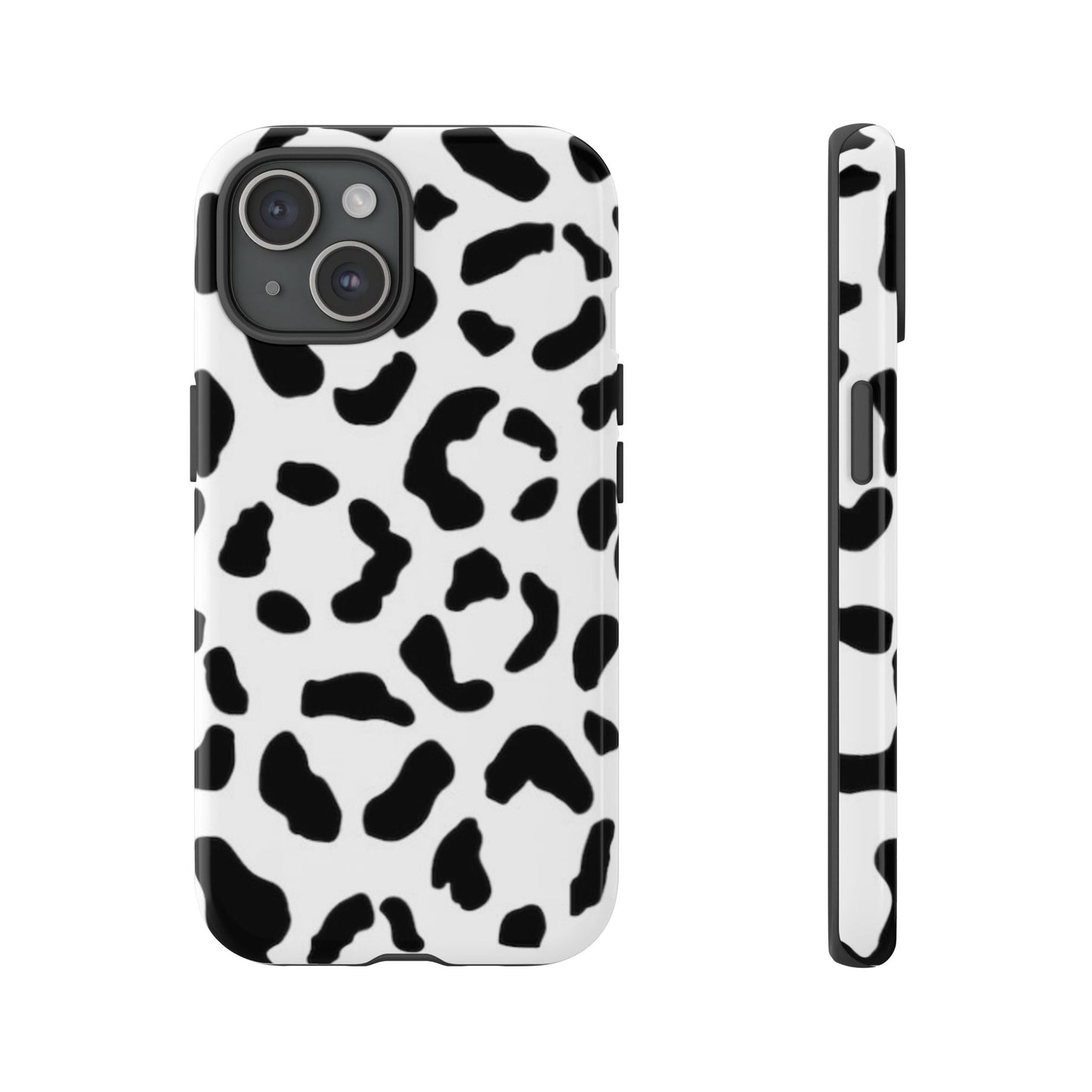 Black and White Leopard Print Tough Case