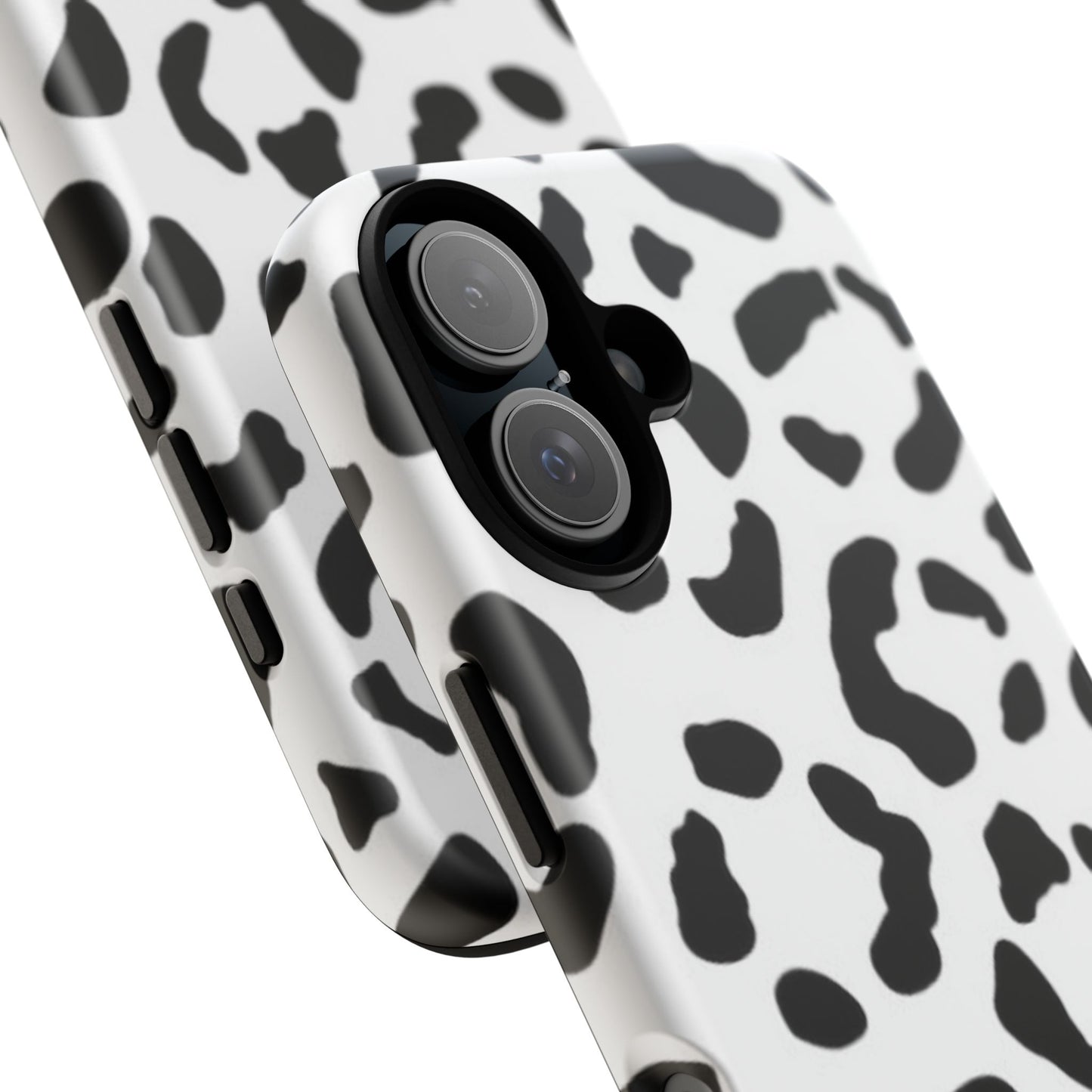 Black and White Leopard Print Tough Case