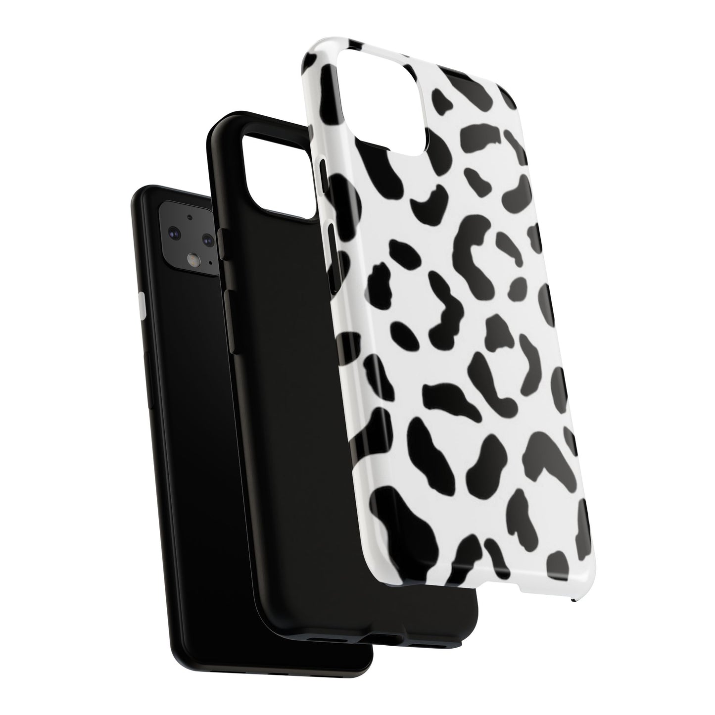 Black and White Leopard Print Tough Case