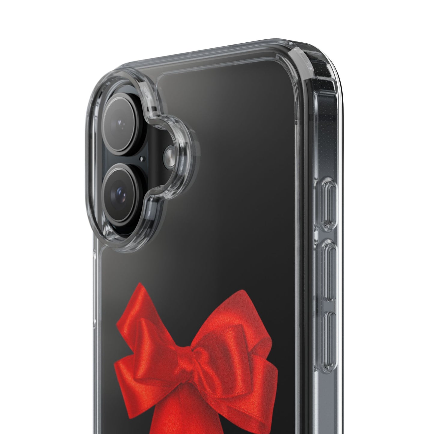 Aesthetic Red Bow Clear Case