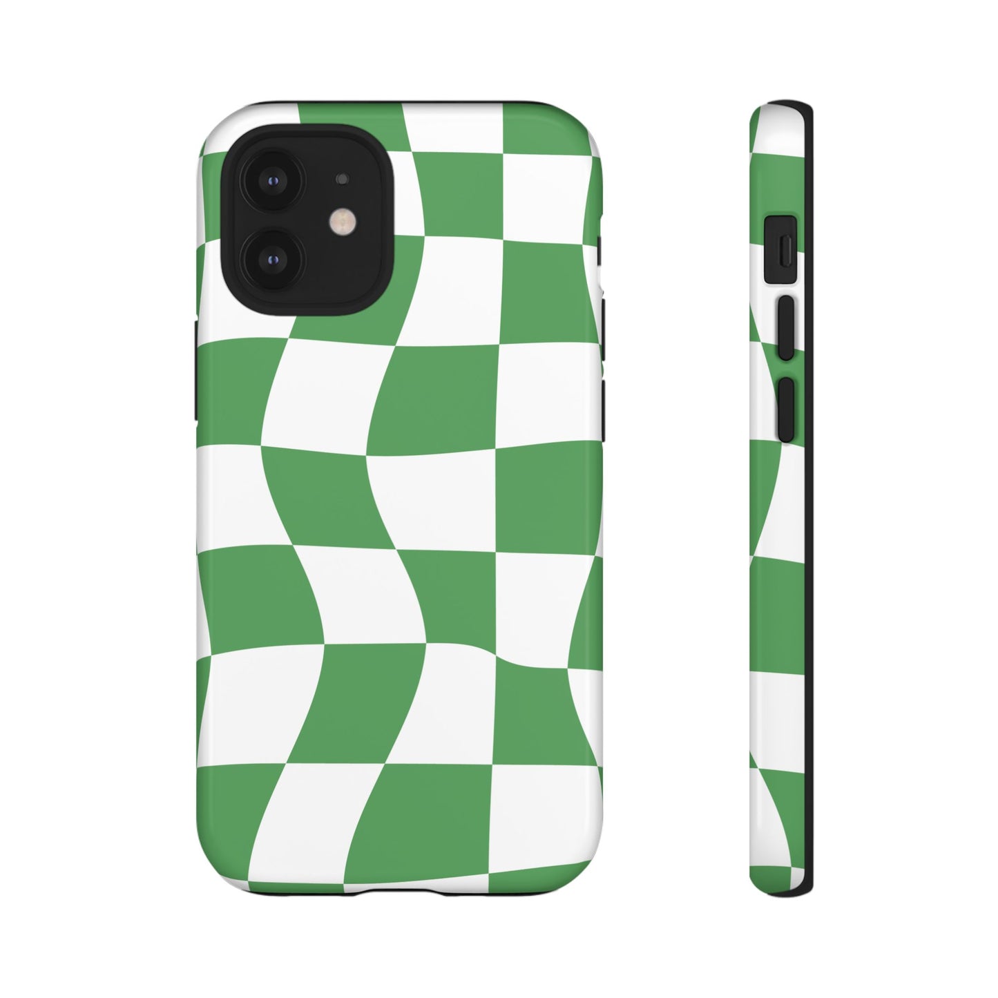 Wavy Green Chequered Tough Case
