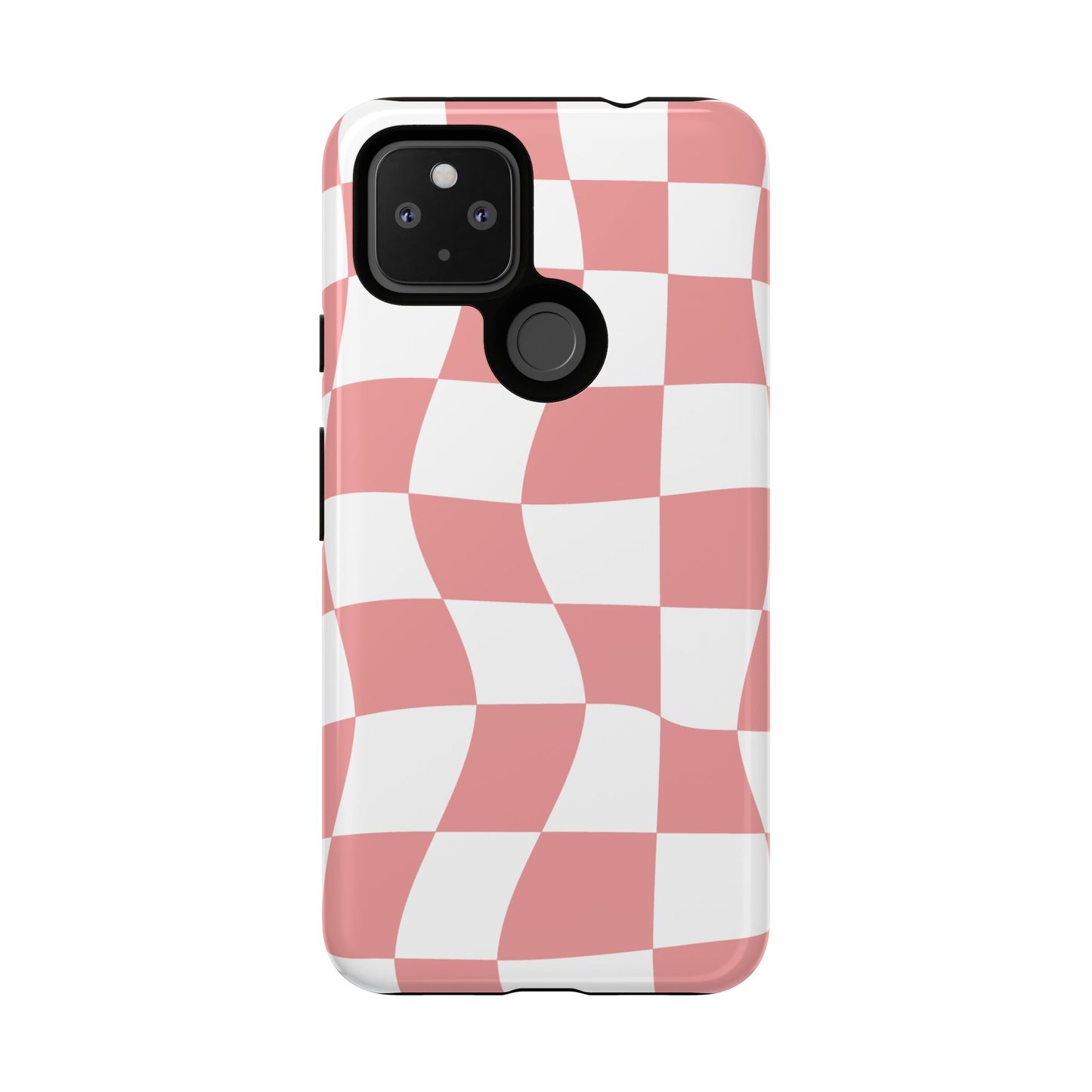 Wavy Pink Chequered Tough Case