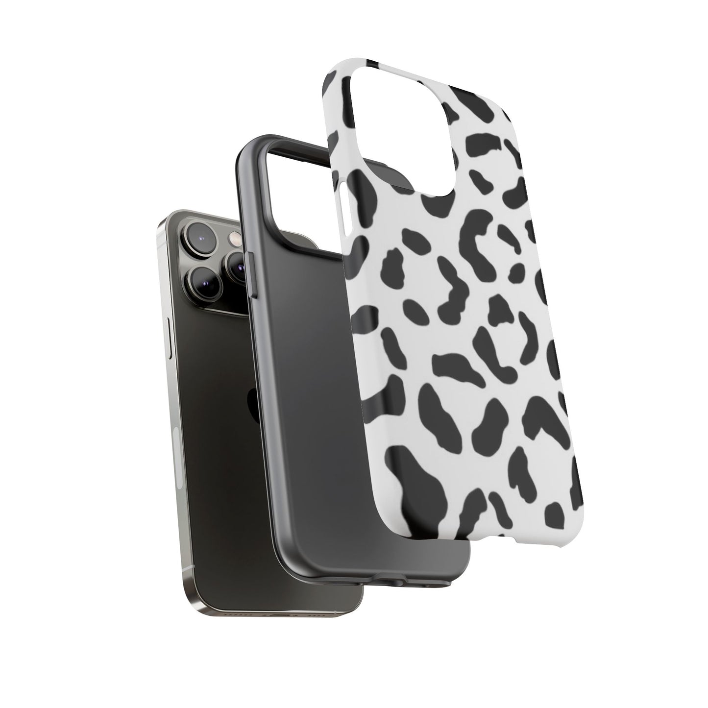 Black and White Leopard Print Tough Case