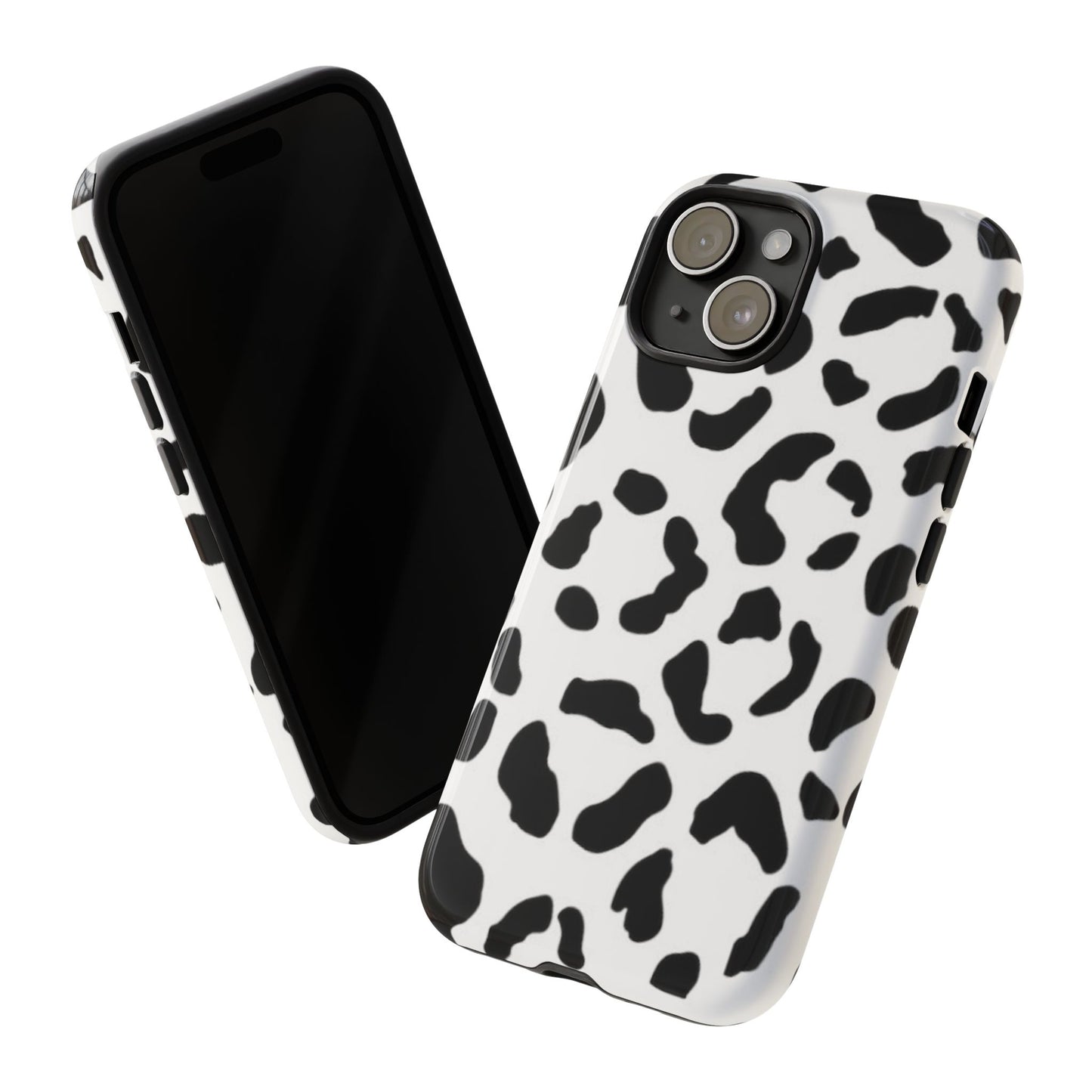 Black and White Leopard Print Tough Case