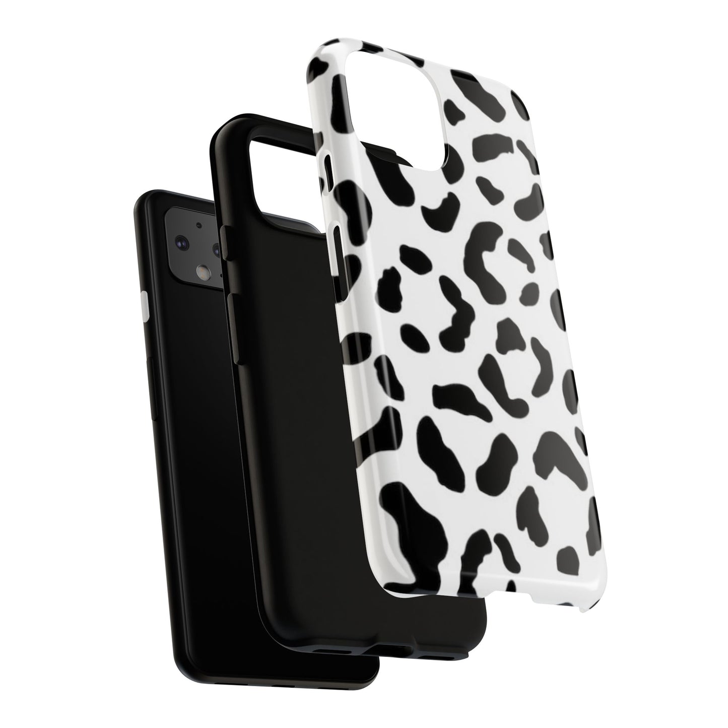 Black and White Leopard Print Tough Case