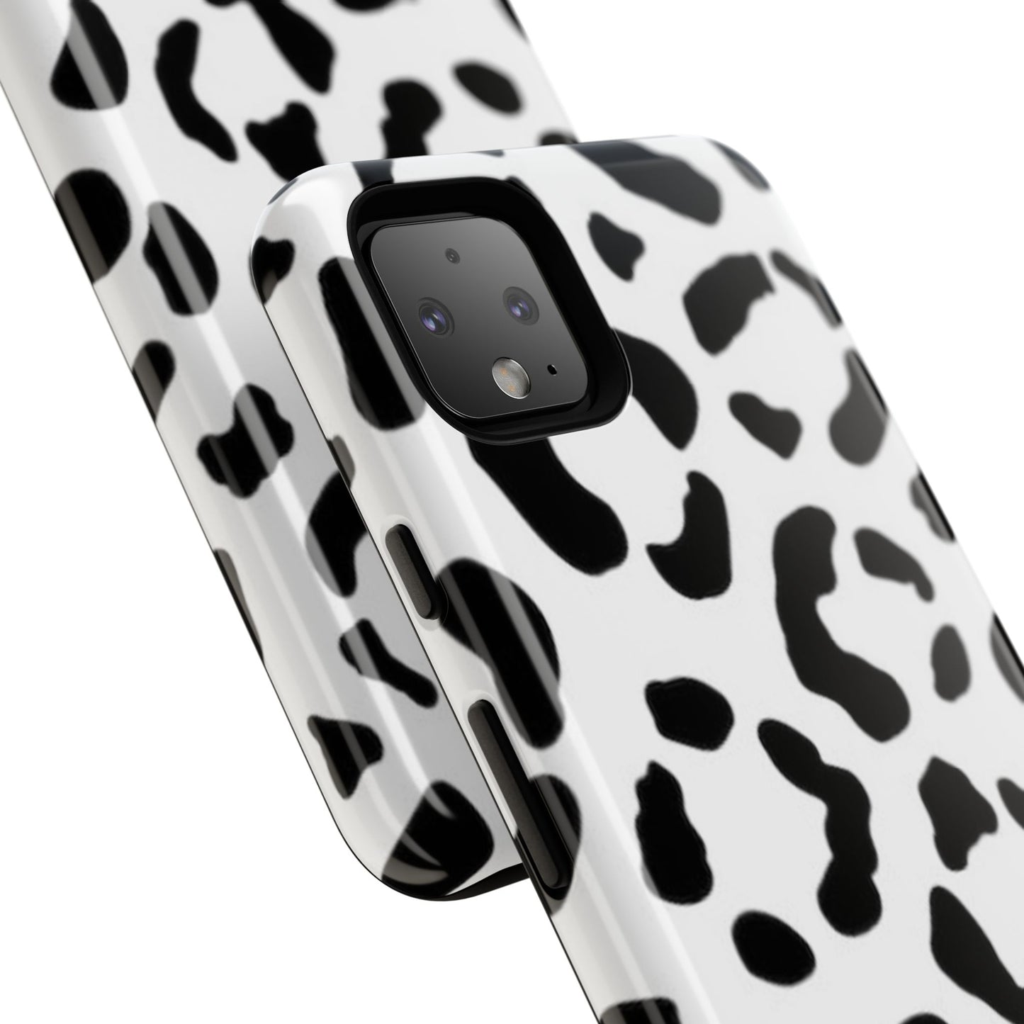 Black and White Leopard Print Tough Case