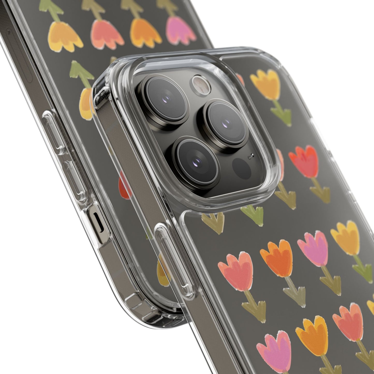 Pastel Flowers Clear Phone Case