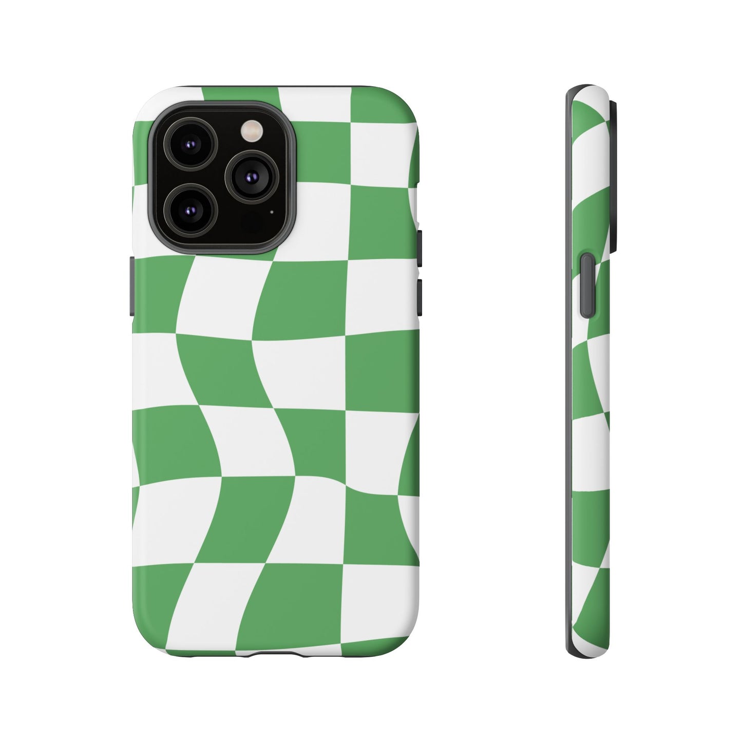 Wavy Green Chequered Tough Case