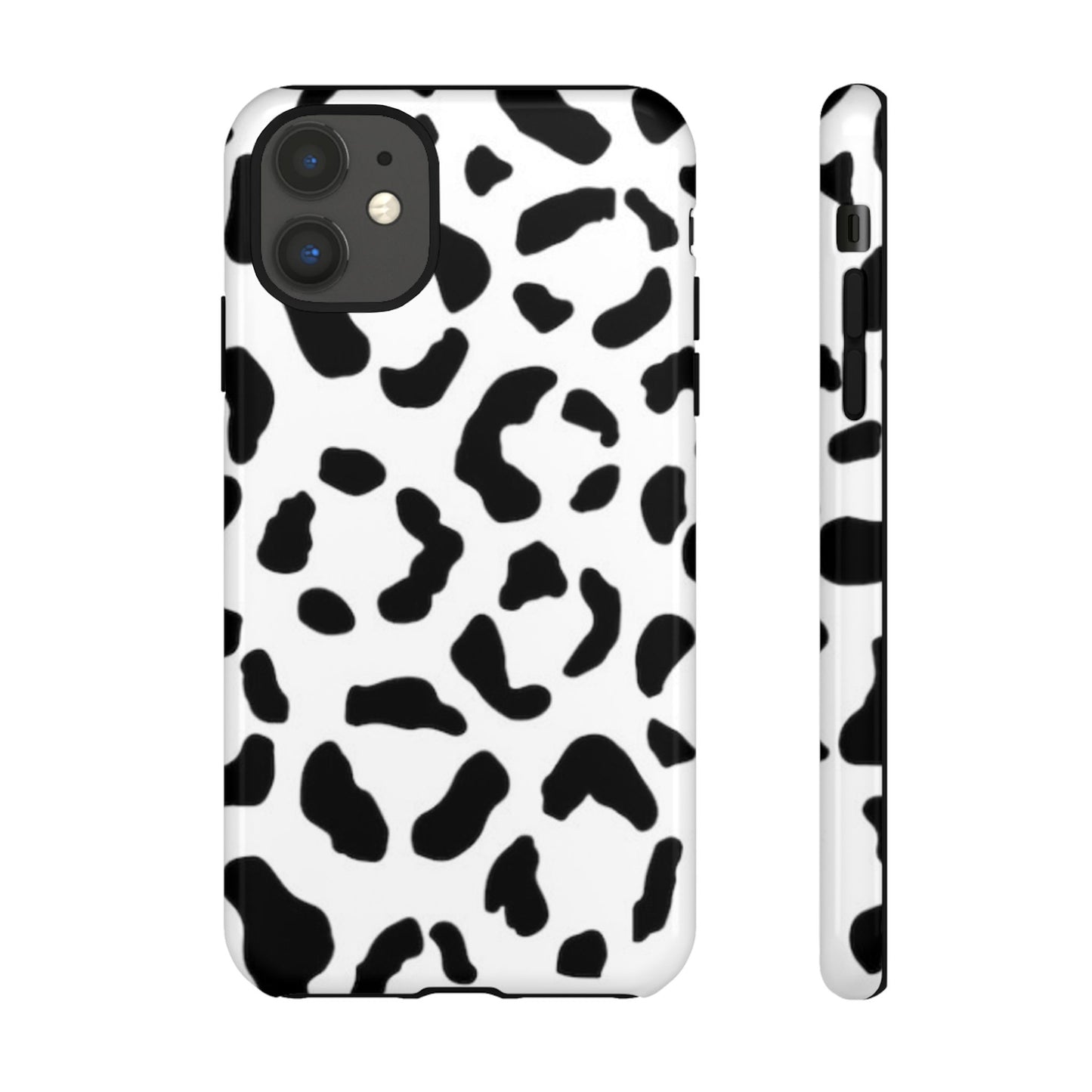 Black and White Leopard Print Tough Case
